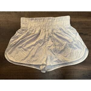 Free People FP Movement The Way Home High Rise Shorts Women's SZ L Beige Stretch